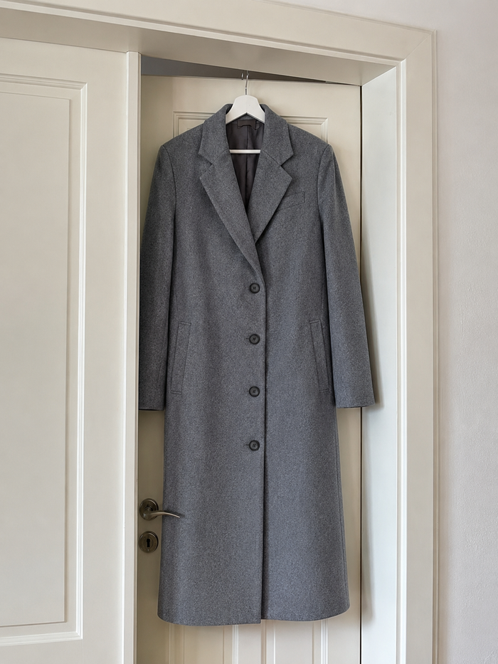 Tailored Wool Blend Coat